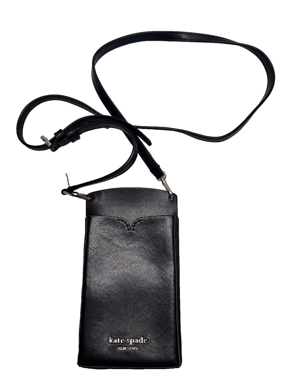 Kate Spade Crossbody Spencer Slim Phone Leather Small Adjustable Strap Black